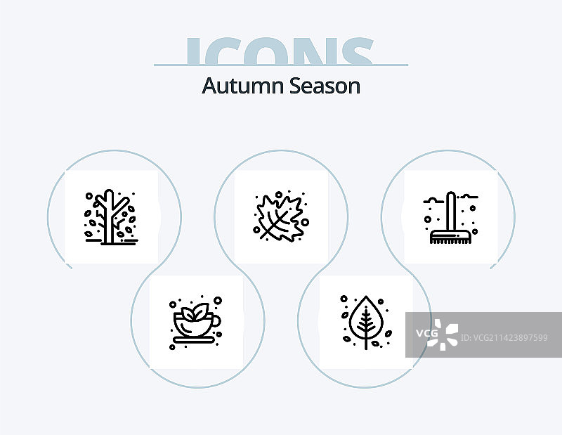 秋季线性图标包5图设计冷浆果图片素材