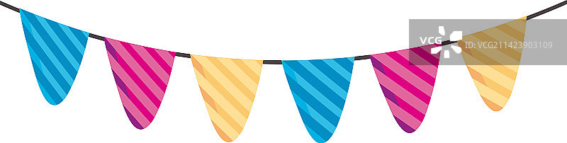 彩色彩旗图片素材