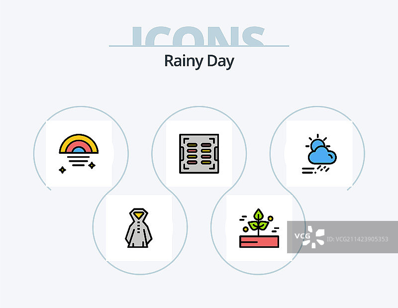 雨天线性图标包5手机图标设计图片素材