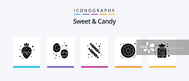 糖果字形图标包，包含糖果图片素材