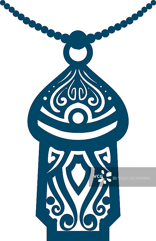 蓝色穆斯林项链图片素材