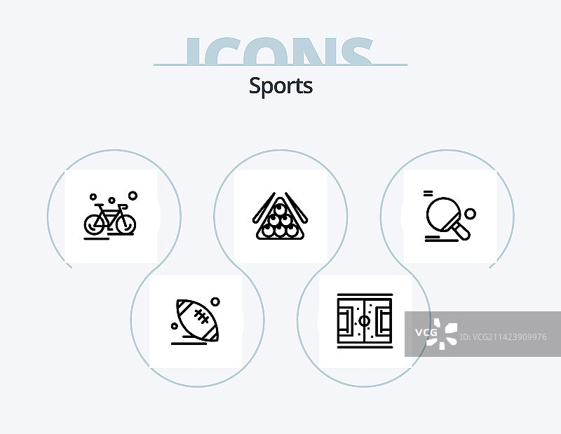 运动线条图标包5图标设计球拍网球图片素材