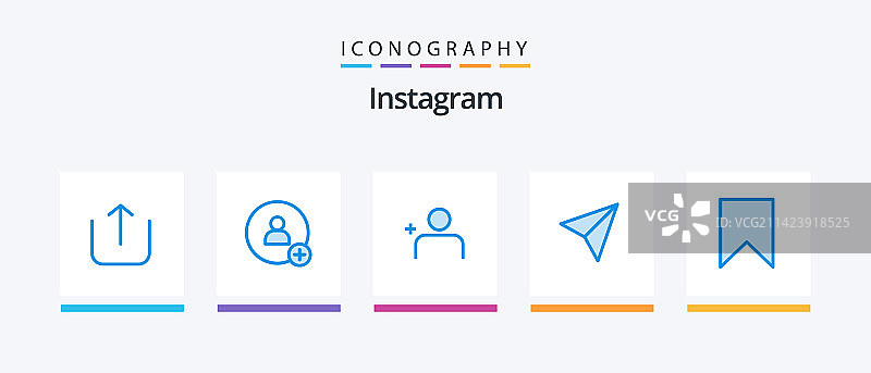 蓝色Instagram图标合集图片素材