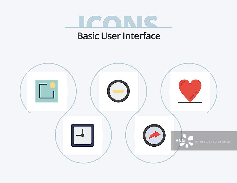 基础扁平图标包5图标设计通知图片素材