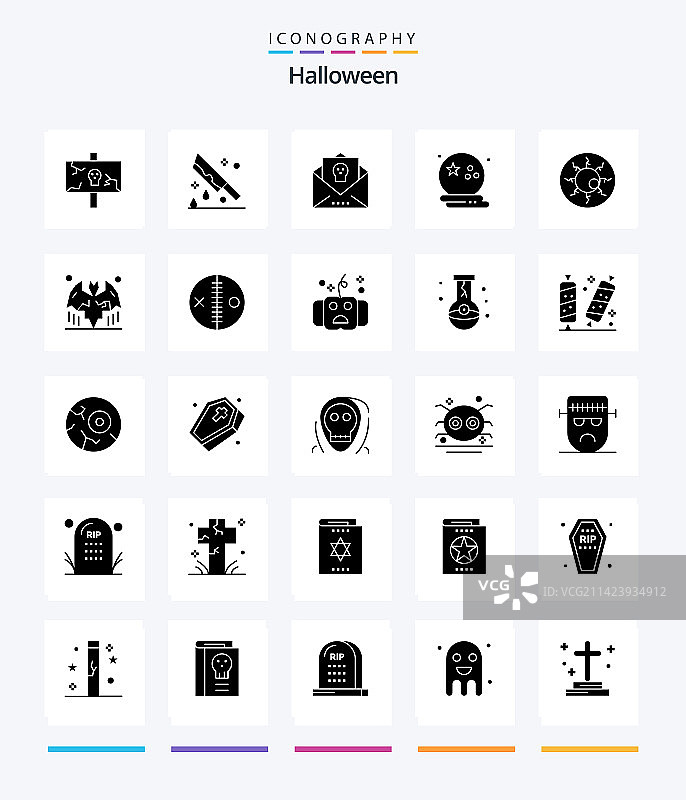 创意万圣节黑色图标包图片素材