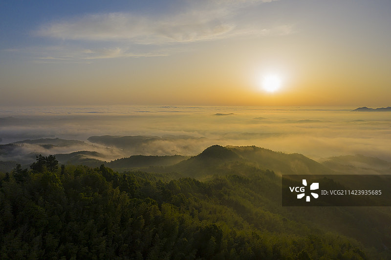 石佛山日出图片素材