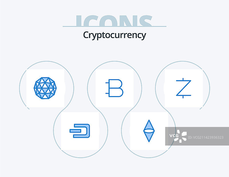 加密货币蓝色图标包5图标设计Z图片素材