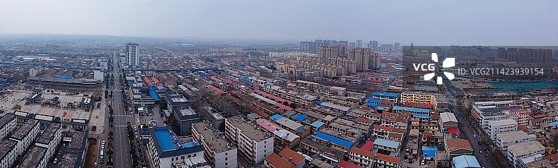 汤阴县 时代广场 人民大道 文化馆 地标 航拍图片素材