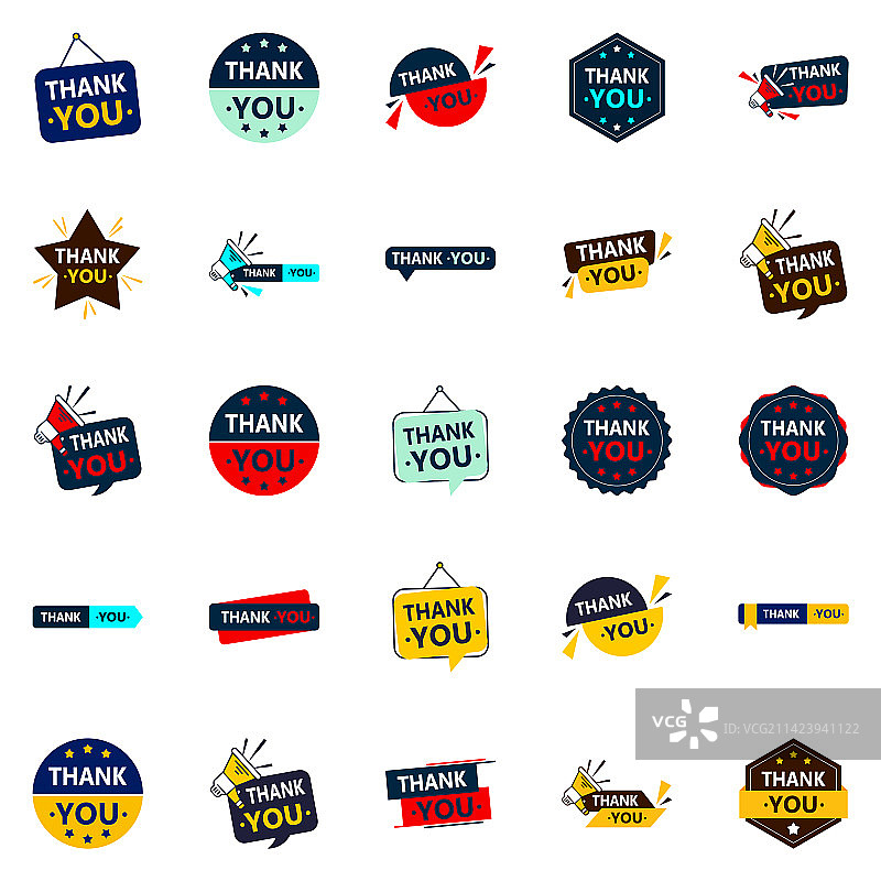 25个吸引眼球的图标，感谢您的观众图片素材