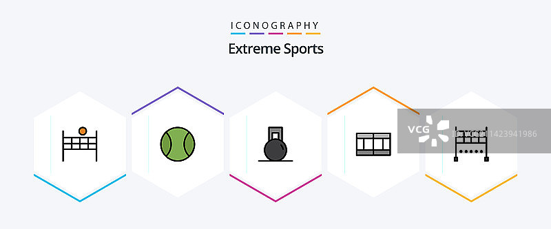 体育运动填充线条图标包图片素材