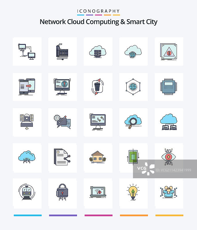 创意网络云计算和智慧城市图片素材