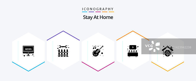 居家25字形图标包，包括手表图片素材