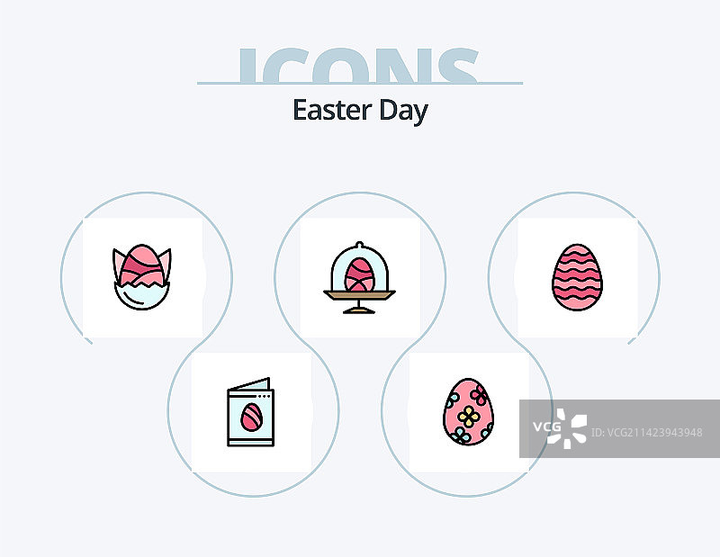 煮鸡蛋复活节线条填充5图标设计包图片素材