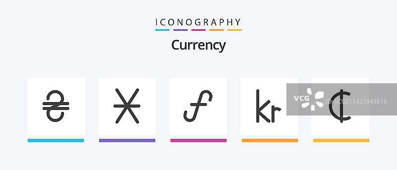 货币扁平5图标包，含货币塞地图片素材