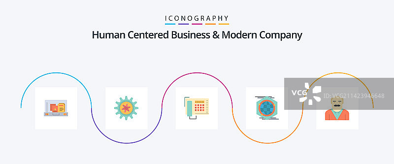 以人为本的商业和现代公司扁平5图片素材
