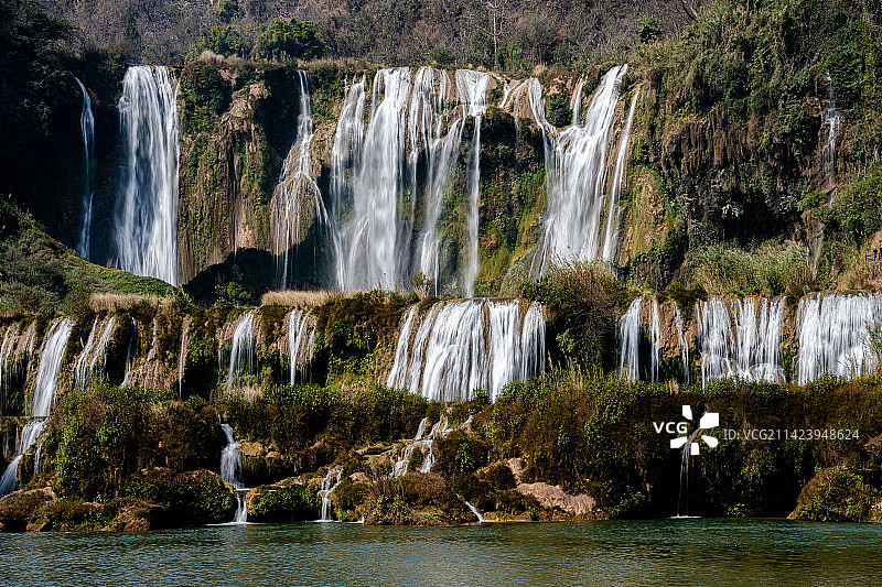 九龙瀑布图片素材