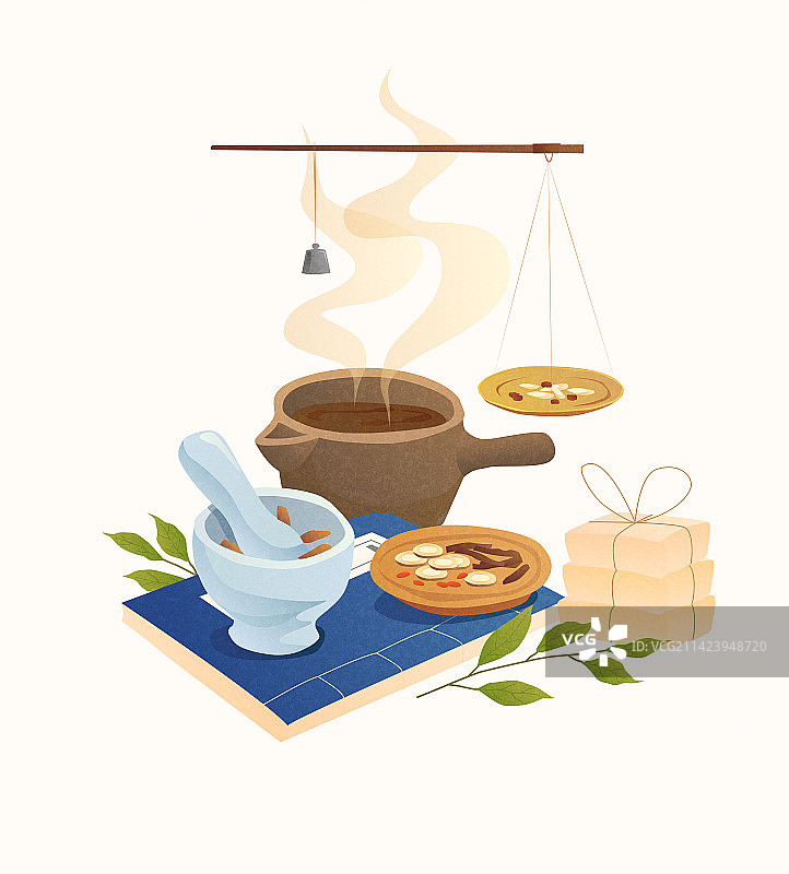 矢量中国国医节中医药插画2图片素材