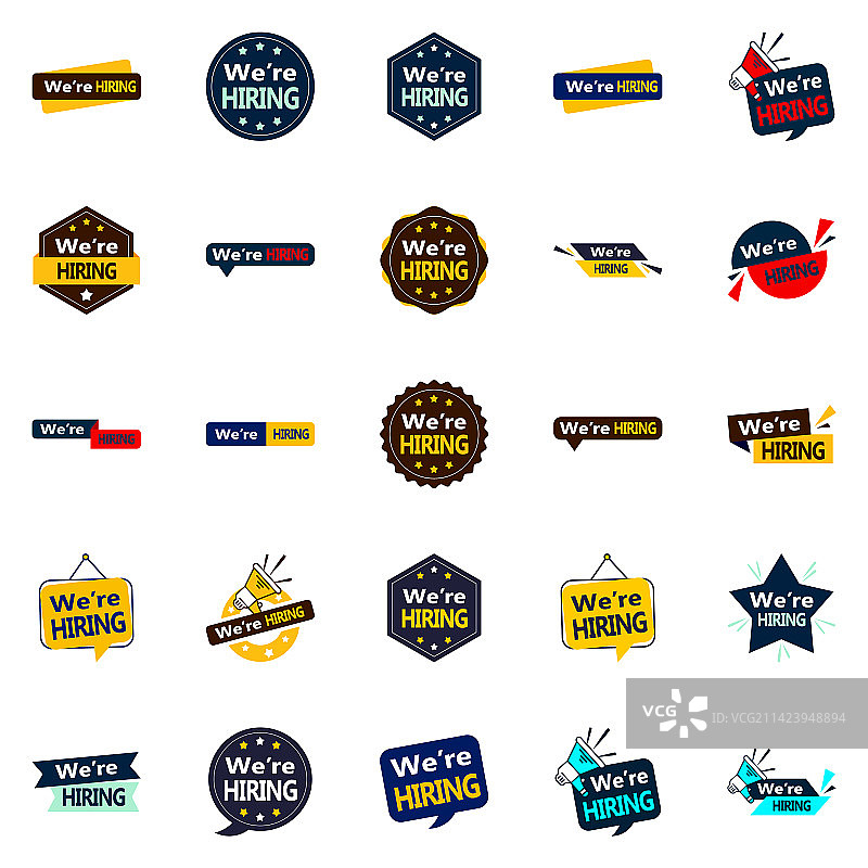 推广您的招聘信息，25个醒目设计图片素材