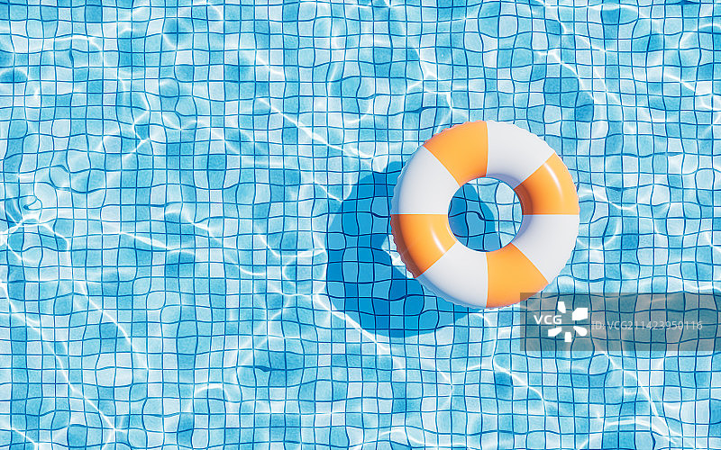 充气游泳圈3D渲染图片素材