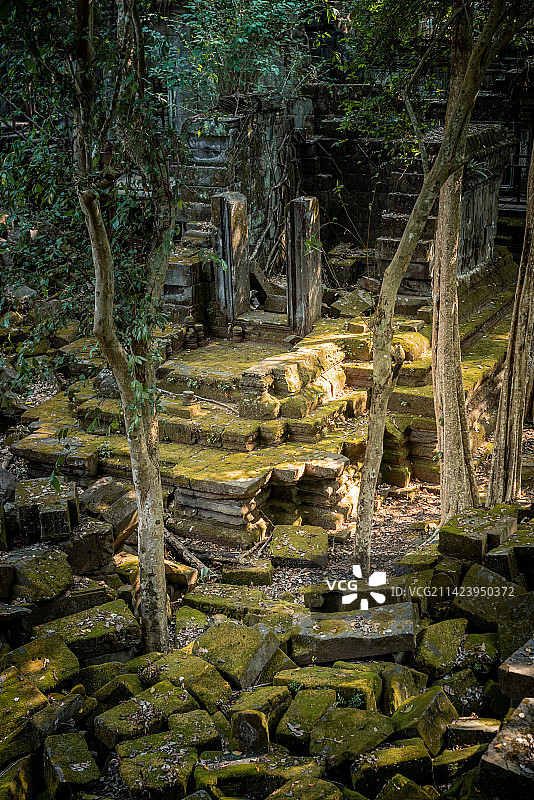 柬埔寨暹粒吴哥窟崩密列遗址Beng Mealea图片素材