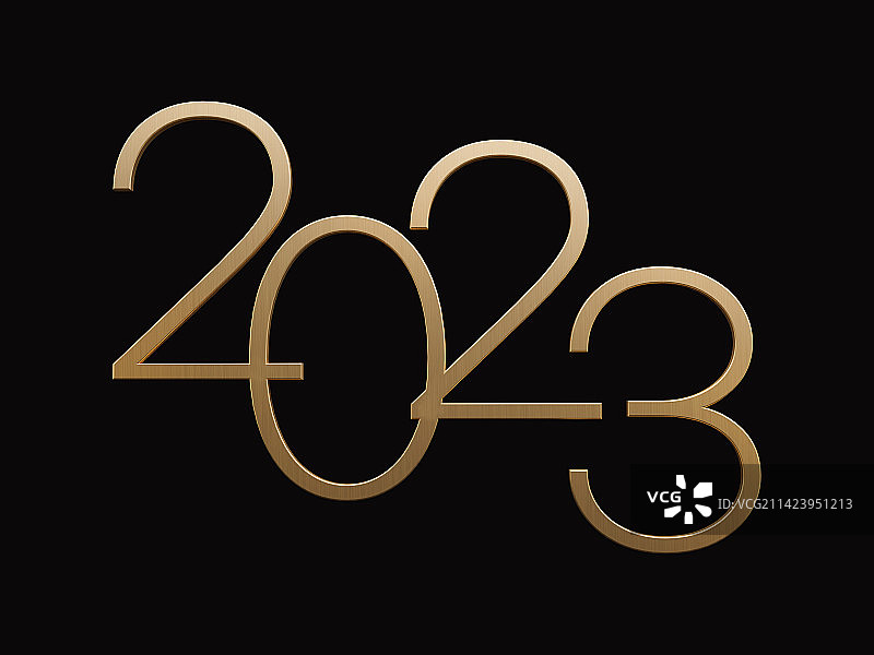 2023新年数字3D图像设计元素图片素材
