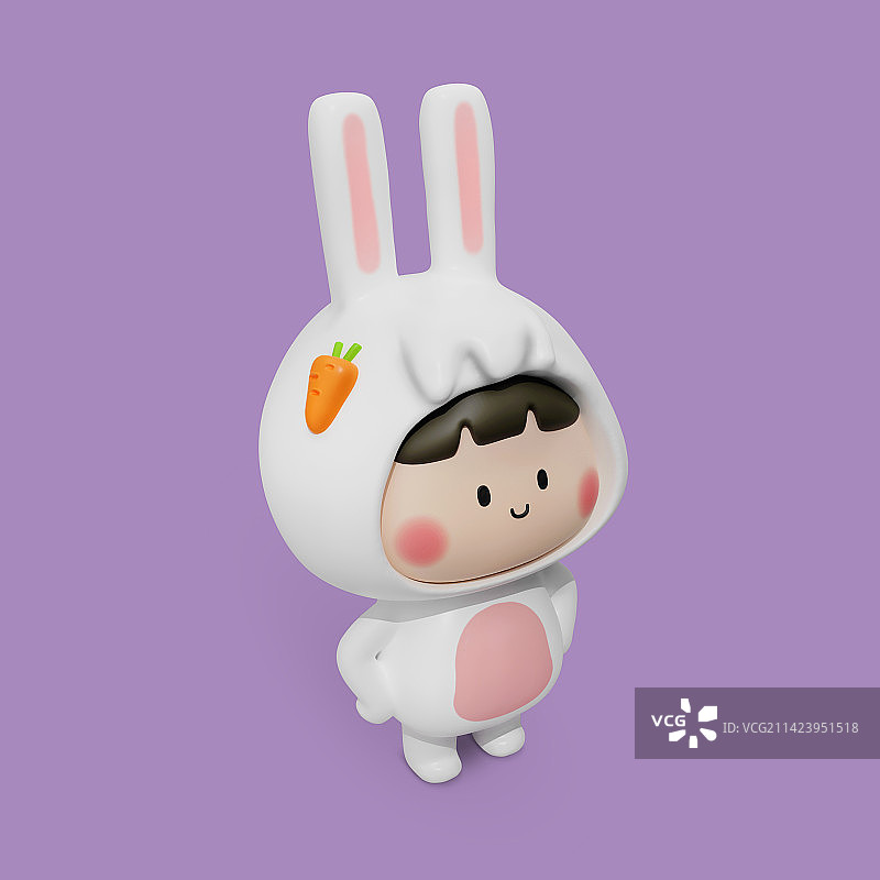 3D图像，新年兔年人物2023图片素材