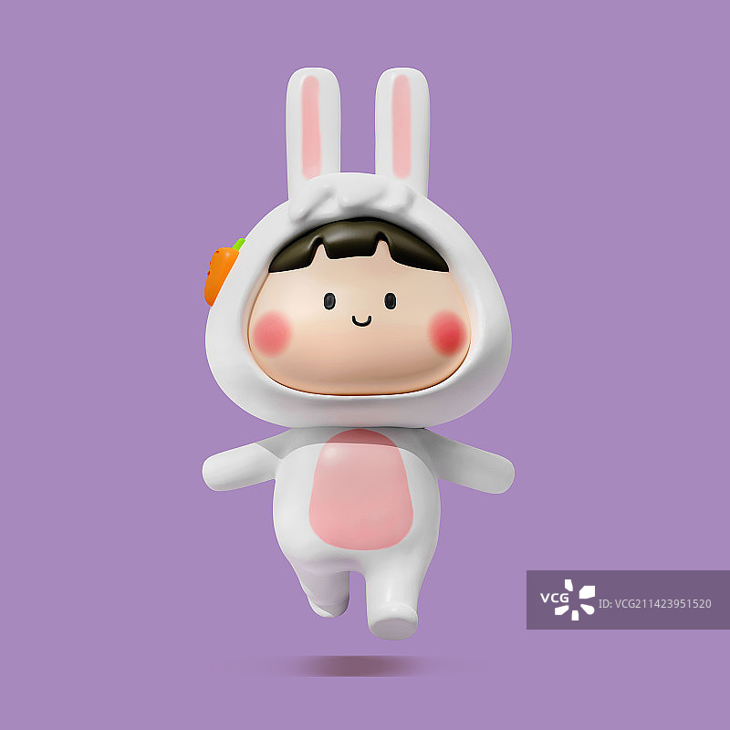 3D图像，新年兔年人物2023图片素材