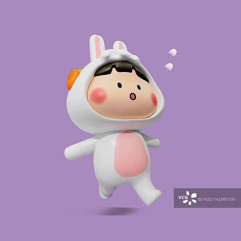 3D图像，新年兔年人物2023图片素材