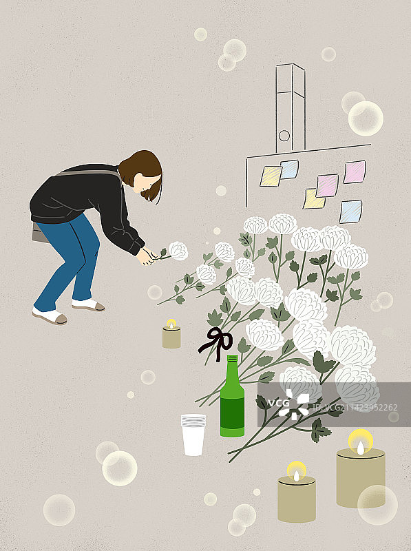 慰问菊花女人图片素材