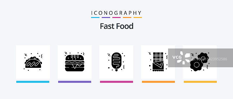 快餐字形图标包图片素材