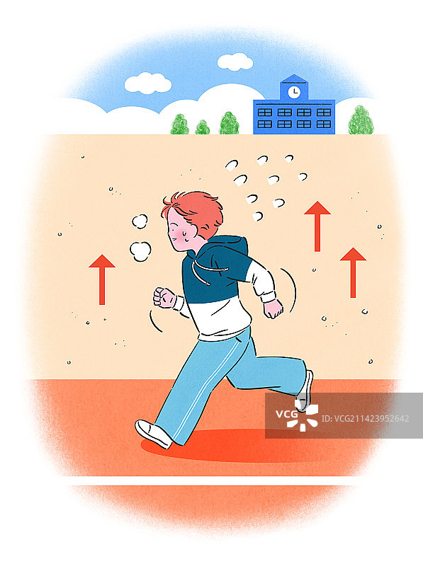 返校、适应、儿童、小学生、跑步、体育、学校修正图片素材