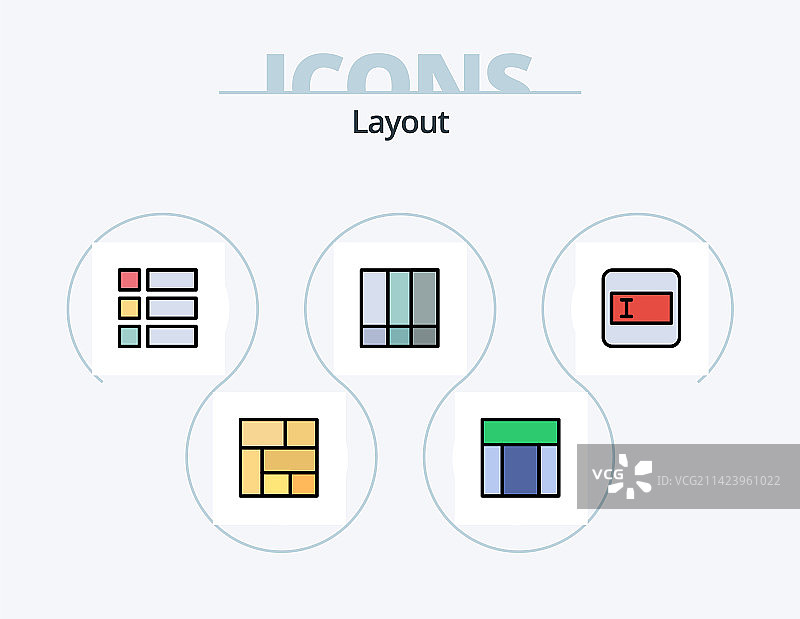 版式线性填充图标包5图标设计图片素材