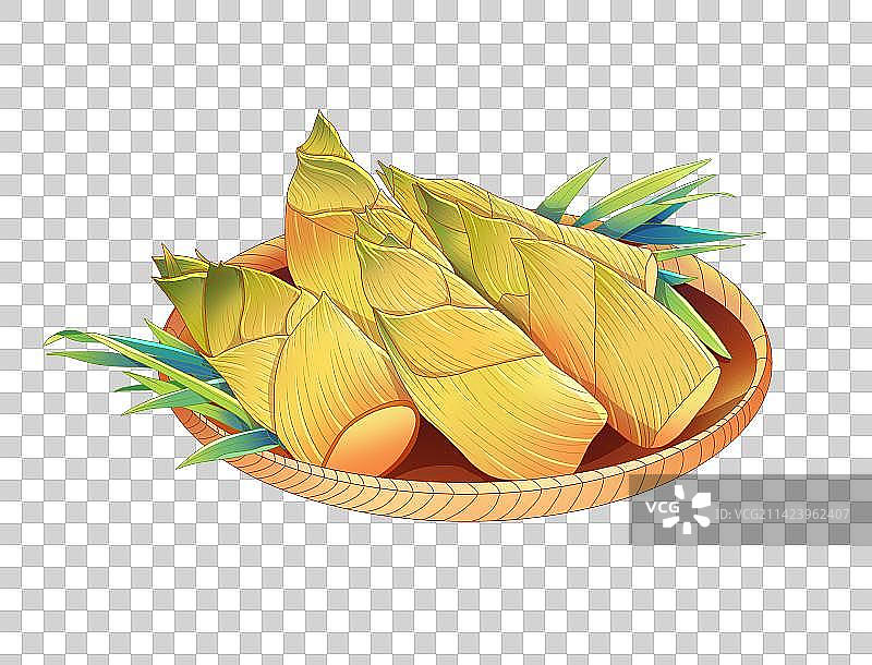 手绘国风春笋竹笋插画元素图片素材