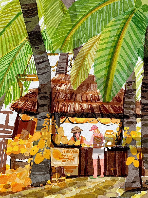 原创插画 元气夏天图片素材