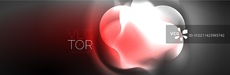 发光的霓虹灯抽象形状组成图片素材