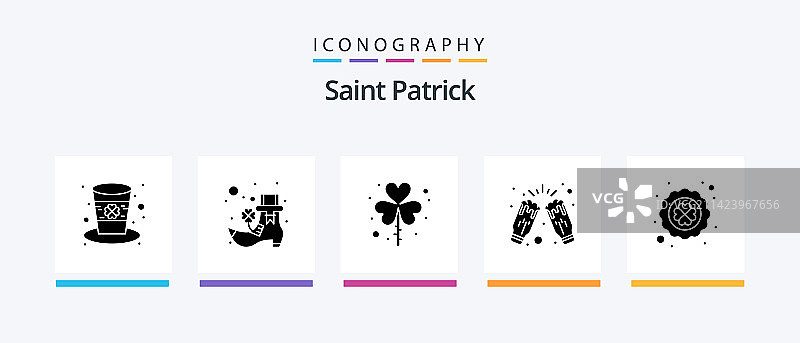 圣帕特里克节：三叶草图标图片素材