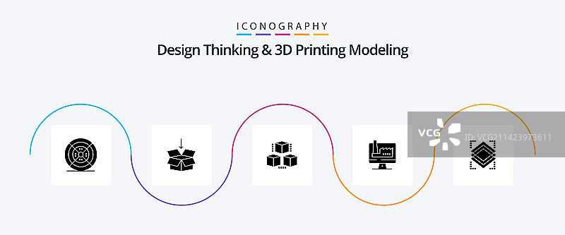 思考与3D打印建模标志5图片素材