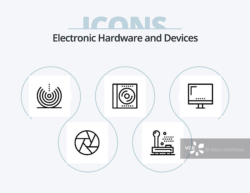设备线性图标包5图标设计技术图片素材