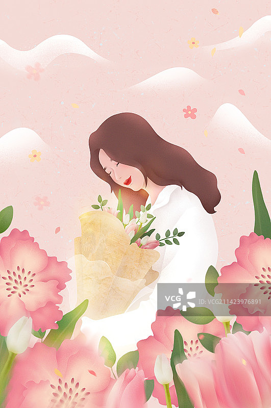 女神节插画图片素材