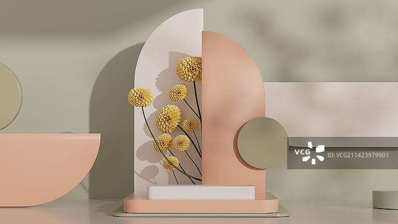 iDSTORE-三维渲染电商产品展示背景数字场景图片素材