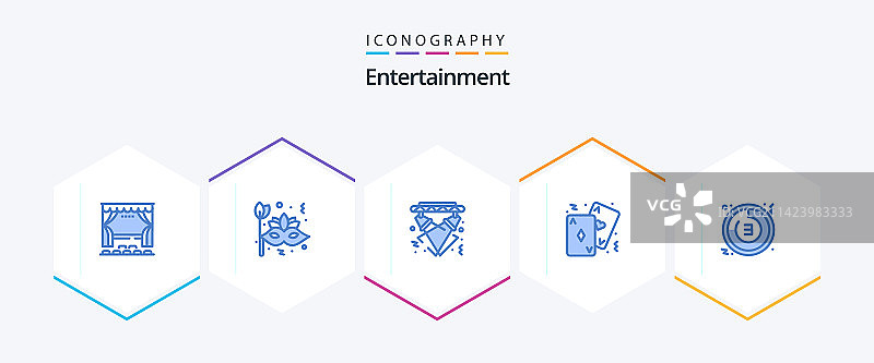娱乐25个蓝色图标包包括扑克图片素材