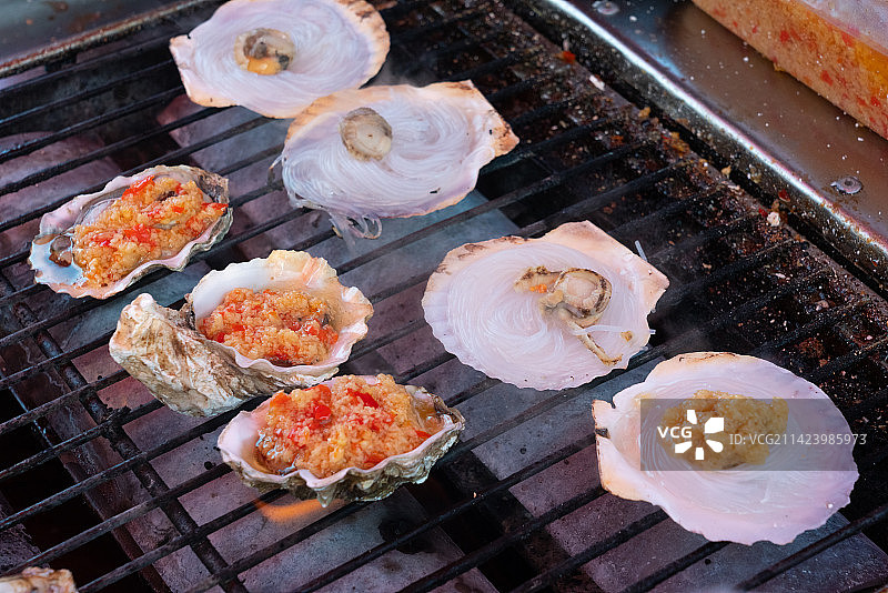 烤生蚝图片素材