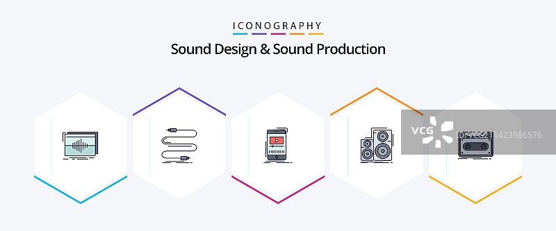 声音设计与制作25填充线条图片素材