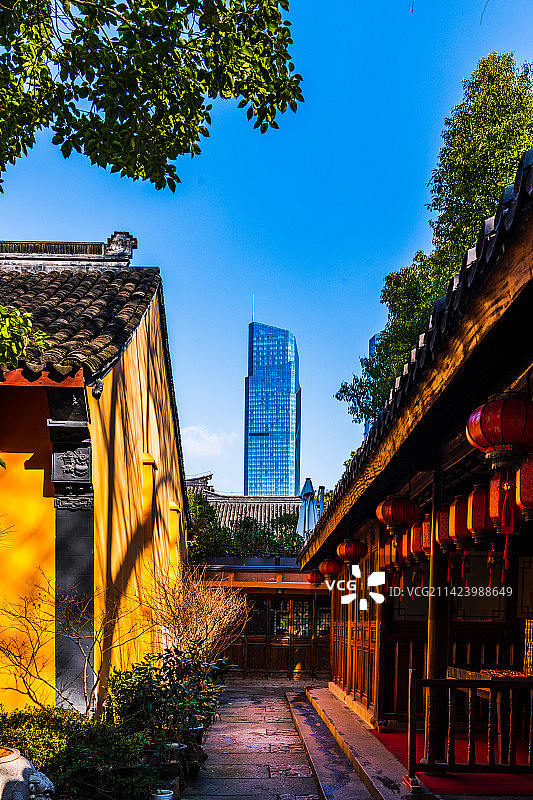 古今融合，浙江湖州图片素材