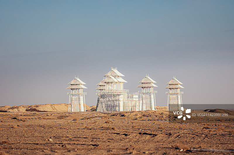 甘肃省瓜洲大地艺术无界图片素材