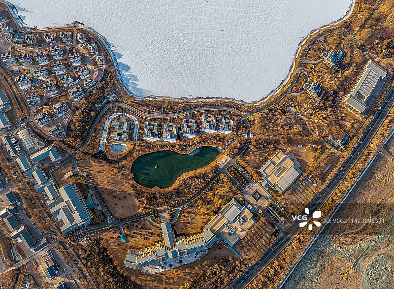 甘肃张掖宾馆雪景20230221图片素材