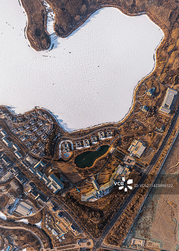 甘肃张掖宾馆雪景20230221图片素材