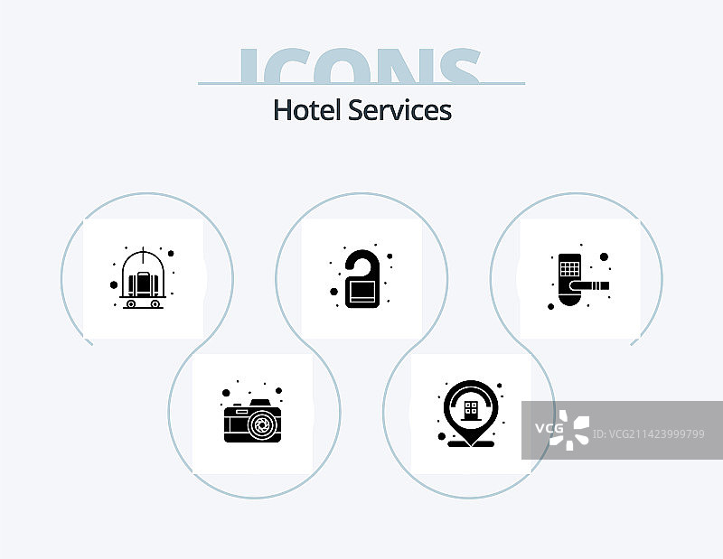 酒店服务字形图标包5图标设计图片素材
