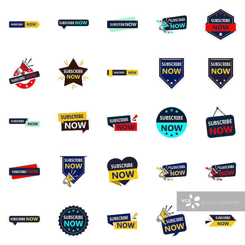 立即订阅25个banner合集图片素材