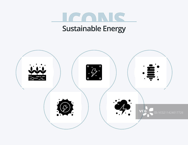 可持续能源glyph图标包5图标设计图片素材